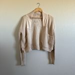 Free People Worn Thru Surplus Cardi Sweater Champagne Dream S Cozy Knit Photo 1