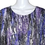 Chico's Shirt Women Large 2 Multicolor Geometric Asymmetrical Hem Casual Workwear Photo 4