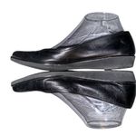 Salvatore Ferragamo Women's Black Leather Flats Size 8.5 AAAA Narrow Shoes Photo 1