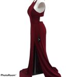 Faviana New! 7976 Halter Neck Jersey Trumpet Dress Photo 8
