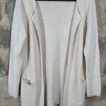 Escandelle Paris Sweater‎ Woman's S/M White Rainbow Thread Open Cardigan Photo 0