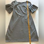 Ivanka Trump  | Blue & White Striped Dress With Ruffle Bell Sleeves | Size 4 Photo 11