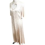 Frederick's of Hollywood Vintage Nightgown Button Front Floral Size 16 Champagne Photo 2