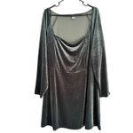 Old Navy NWT Green Velvet Long Sleeve Square Neck Knee Length Dress Size 3X Photo 1