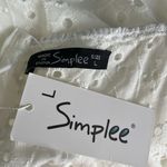 Simplee Apparel Simplee White Eyelet MIDI Dress Photo 6