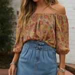 Vintage 80s Gitano Double Belted Denim Skirt Size 11/12 Made in Hong Kong Blue Photo 0