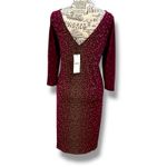 Leota NWT  Size L Purple Gold Metallic Polka Dot Jersey Dress - Made in USA Photo 4