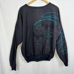 Vintage 80s Hazelwood Southwest Buffalo Sweatshirt Neon Splatter Oversized XL Black Photo 8