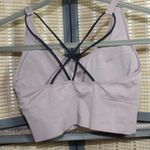 Puma  Pale Pink Sports Bra with Black Crossover Double Straps Photo 2