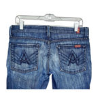 7 For All Mankind 7FAMK A Pocket Flare Dark Wash Denim Jeans Size 27 Low Rise Photo 5