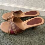 Fioni Women’s  Brown sandal heels size 10 leather shoes slip on Photo 4