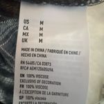 American Eagle Button Up Shirt Soft Boyfriend Fit Black Grey Plaid Size Medium Photo 8