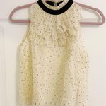 Japanese Kawaii Style Beige Layered Tiered Ruffle Polka Dot Halter Tank Top Black Size XS Photo 1