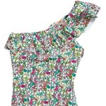 J.Crew NWT Ruffle one-shoulder one-piece swimsuit in Liberty® fabric Size 0 XXS Photo 2