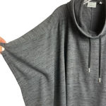 Athleta  Women's Gray Hooded Poncho Sweatshirt Pullover Size S Photo 4