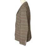 Chadwick's  Vintage Wool Blend Plaid 2 Button Lined Blazer Brown & Blue Size 8 Photo 3