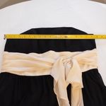 Alfred Angelo Strapless Dress Womens Size 12 Black cream Waist Bow Dress Photo 5