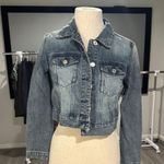Juicy Couture Blue Cropped Jean Jacket Distressed Photo 0