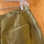 Anthropologie  Harlyn Dress Pants Cropped Silk Trouser Mustard Gold Metallic 10 Photo 10