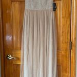 Adrianna Papell Anthropologie Champagne Bryce Beaded Gown Dress Sz 2 NWT Photo 2