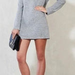 Reformation Hazel Turtleneck Stretch Newton Gray Mini Sweater Dress Tunic XL Photo 0