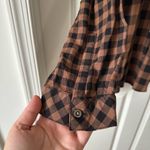 Beach Lunch Lounge Womens Tunic Buffalo Check Plaid Long Sleeve Size XL Photo 4