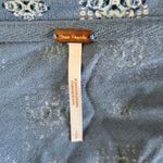 Free People  Blue V-Neck Long Sleeve Crop Top Photo 5