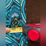 Premise  Bright Blue/Green Medallion Shift Dress Sz M With Lining 3/4 Sleeves Photo 9