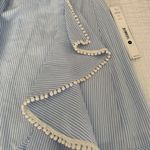 AQUA Blue Stripe Tie Ruffle Skirt Photo 6