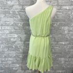BCBGeneration Melon One Shoulder Ruffled Cocktail Dress Photo 3