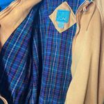 American Vintage Vinatge 90s 1990s Yellow and teal jacket blanket lines size 14 Climate zone Photo 7