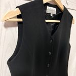 Vintage Casual Corner Black V Neck Button Front Vest Quiet Luxury Women Size 2 Photo 7