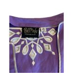 Bob Mackie Wearable Art Women's 2X Linen Blend Purple 2 pc Jacket & Tank Cutouts Photo 4