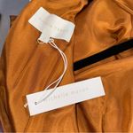 Michelle Mason Asymmetrical Open Back Draped Gown in Copper Photo 13