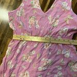 BP  Womens M Floral Print V-Neck‎ Romper, Pink Rose, Sleeveless Jumpsuit, Summer Photo 6