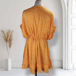 Free People One Fine Day Mini Dress in Yellow Combo sz M Photo 3