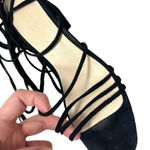 Raye  Sybil Lace-Up Sandal in Black Suede Size 8.5‎ Photo 3