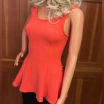 Chetta B Vibrant Coral Peplum Tank Photo 10
