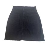 WILFRED FREE Black Denim Mini‎ Skirt Jean Cutoff High Rise 0 Extra Small Photo 2