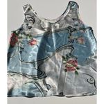 Oscar de la Renta OSCAR De La Women’s Wrap Blouse Brown Sz M Renta Floral Travel Y2K Photo 1