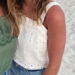 Lulus White Cropped Blouse Photo 0