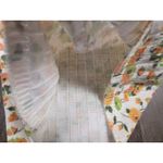 Rissi Sweater Women Short sleeve White Orange Green Sweater 1960s 1970s Small Photo 2