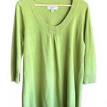 Avenue  Womens Sweater Sz 18/20 Green 3/4 Sleeve Boho Chic Photo 0