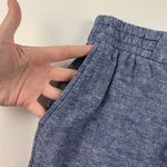 Old Navy Blue Chambray Linen Blend Pull On Ankle Pants XS Photo 2