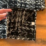 Coco + Carmen  Poncho One Size  Black and White Textured Knit Shortsleeved pocket Photo 5