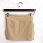 Free People NWT  Womens Skirt Tan Half Slip Micro Mini Knit Size Small Photo 2