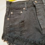 Necessary Clothing Jean Shorts Silver Studs Black Denim shorts, Size Small‎ Photo 4