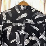 EXPRESS Size M Semi Sheer Feather Button Down Shirt Photo 8