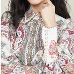 Chic White Paisley Long Sleeve Dress ( not Belt) Photo 2