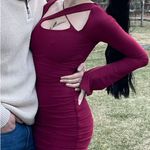 Oh Polly  Burgundy Mini dress Photo 0